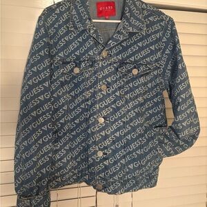 Y2K Vintage Guess Logo Print Blue Jacket